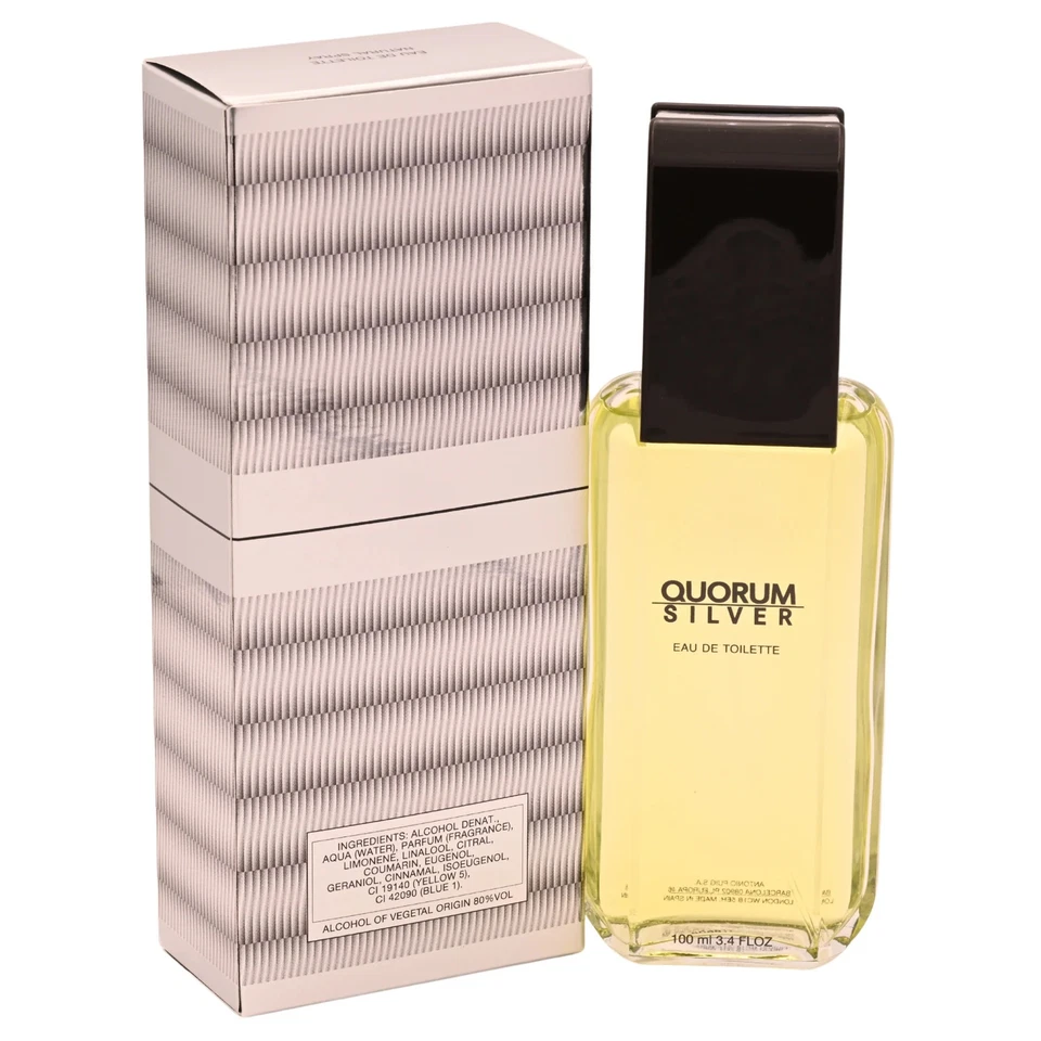 QUORUM SILVER by Antonio Puig 3.3 / 3.4 oz EDT For Men NEW IN BOX - Image 4 of 4