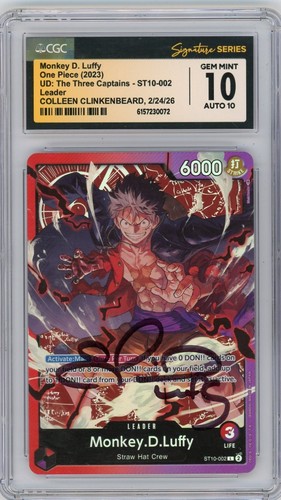 Monkey.D.Luffy graded CGC 10 for sale on eBay