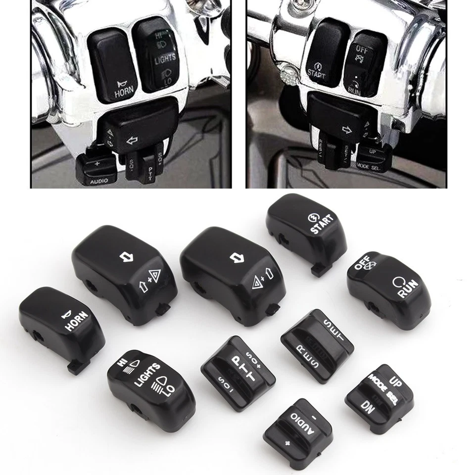 Cubierta de botón de tapa de interruptor de control manual para Harley Tri Glide Ultra Classic FLHTCUTG Foto 2 de 4