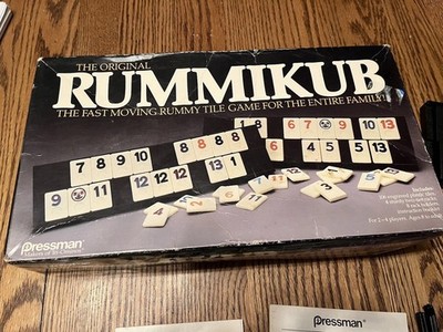 The Original RUMMIKUB Rummy Tile Game #400 Pressman 1987 Edition