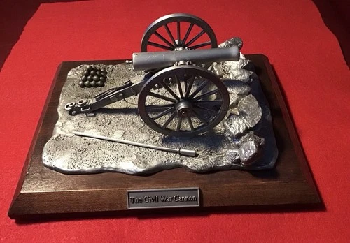CIVIL WAR PEWTER CANNON BY DANBURY MINT 1988