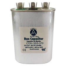 Appli Parts Dual Run Capacitor 35 + 5 mfd (Microfarads) 370 Volts Oval CON-35/5-