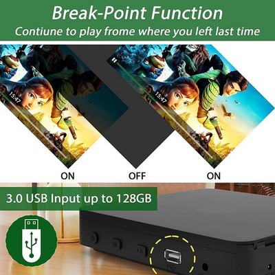 Didar Blu Ray DVD Player, Ultra Mini 1080P Blue Ray Disc Player