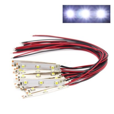 Evemodel DD01W 10pcs Pre Wired White Strip Led Light Self-Adhesive Flexible... 