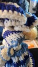 Vintage Hand Crocheted Doll Dish Soap Cover- Blonde Hair- Blue And White — photo 8