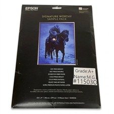 Epson S045234 8.5"x11" Signature Worthy Paper Sample Pack 14 Sheets New
