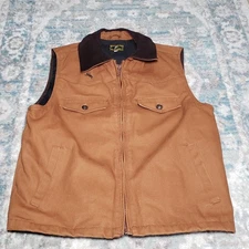Wyoming Traders Concealed Carry Vest Men's M Brown Canvas Western Cowboy Outdoor