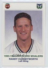 1993-94 Hartford Whalers Team Issue Randy Cunneyworth #7 0q3