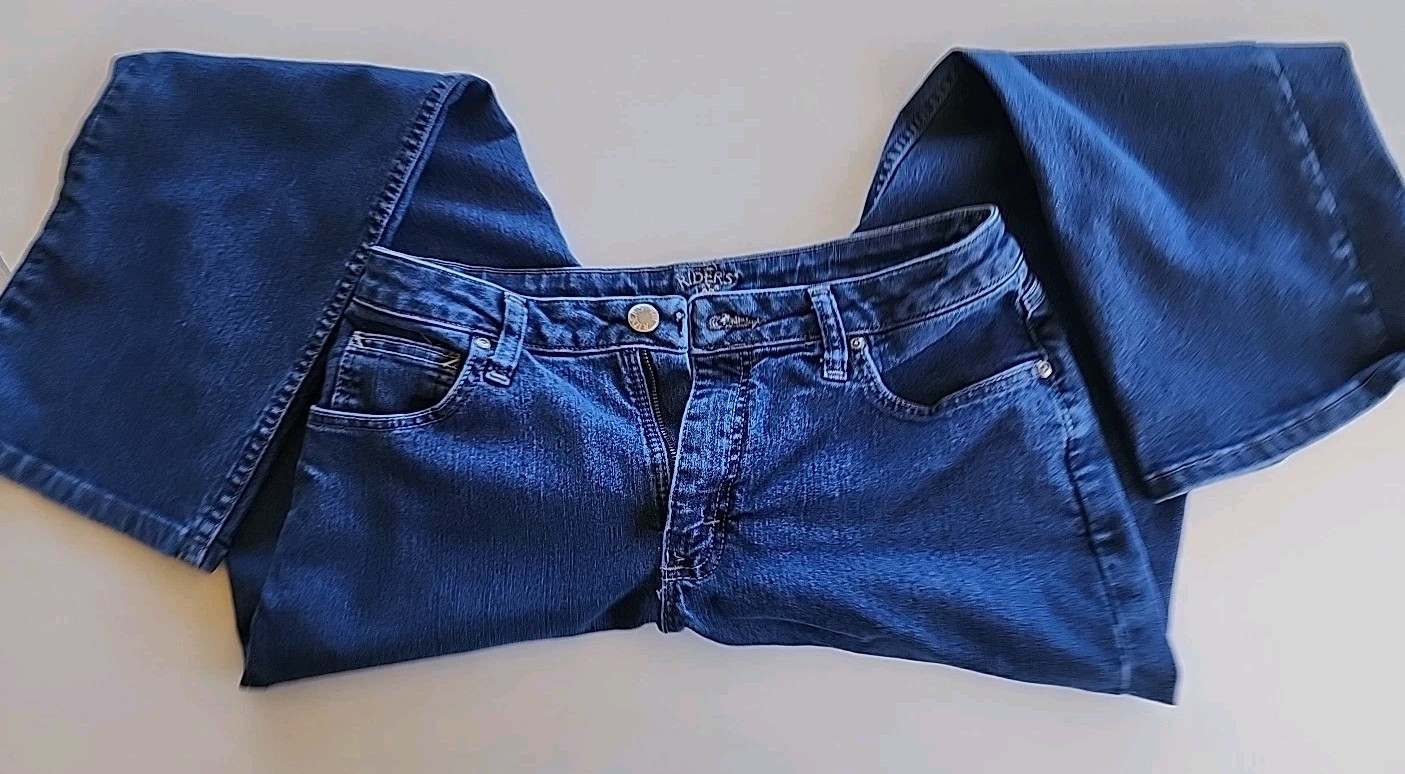 Lee Riders Relaxed Straight Petite Jeans Size 10P Medium Wash Blue