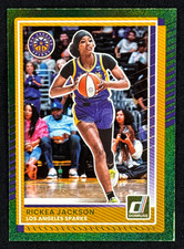 2025 Panini WNBA Donruss Rickea Jackson Green Shimmer #49 Los Angeles Sparks SSP