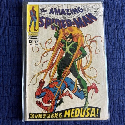 Marvel Comics The Amazing Spider-Man #62 1968 Medusa Cover Key Issue Silver Age