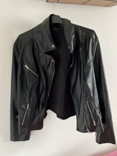 Blouson En Simili Cuir Noir