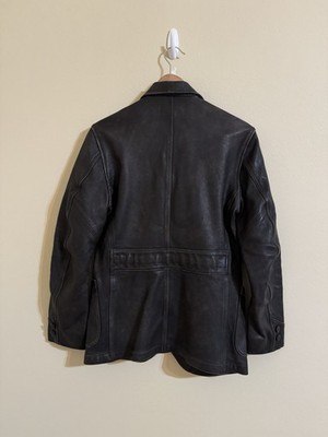 RRL Double RL Ralph Lauren Western Leather Sport Coat Jacket Dark