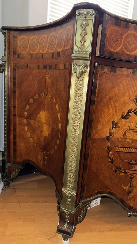 JONATHAN CHARLES ESTILO CHIPPENDALE ARMARIO CON INCRUSTACIONES CÓMODA 494374 Foto 4 de 4