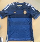 2014-15 Adidas Argentina Away football shirt jersey  blue & navy Soccer Child XL — photo 1