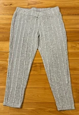 Gray Sweater Style Pajama Bottoms Lounge Pants - 1XL - Cute Elastic Waistband