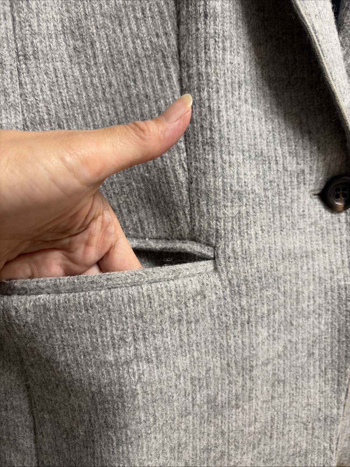 Wool Blend Light Gray one button Blazer Women’s S… - image 4