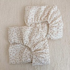 Cotton Muslin Baby Crib Sheets for Standard Crib and Toddler Mattress 52"x28"...