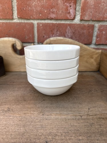 Kenilworth U.S.A. Hall Bowl White Square Round Edges - 4 Total - Picture 18 of 19