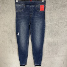 SPANX Distressed Denim Legging Women's Pull-on Blue Jeans Size Small