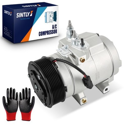 SINTLY AC Compressor w/ Clutch for Ford F-250 F-350 F-450 Super Duty F-650 F-750