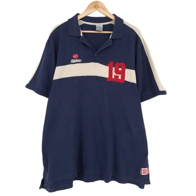 Nike Vintage Polohemd Blau Gestreift Golf Regular Fit Fp4 Größe XL - Bild 1 von 4