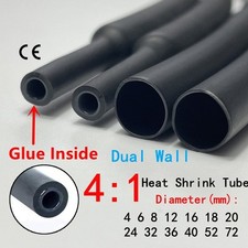 4:1 Shrink heat Shrink Tube Double wall Tube with Glue heat shrink Tube Black