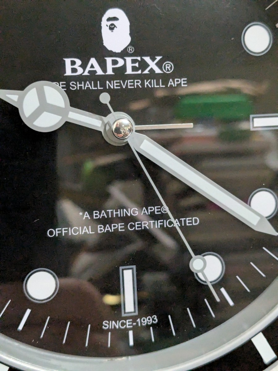 A BATHING APE BAPEXデザインオリジナルクロック 置き時計 壁掛 セール】TYPE 4 BAPEX WALL CLOCK M（掛け時計）｜A BATHING APE