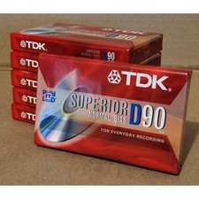 Lot of 6 TDK Superior D90 Cassette Tapes NEW