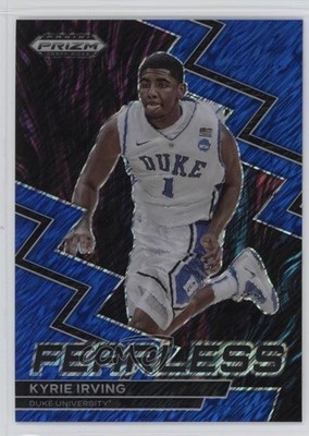 2023-24 Panini Prizm Draft Picks Fearless FOTL Blue Shimmer /19 Kyrie Irving 1l2