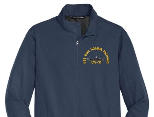 USS BON HOMME RICHARD CV-31 Soft Shell Jacket.  New.  U.S. Navy video thumbnail
