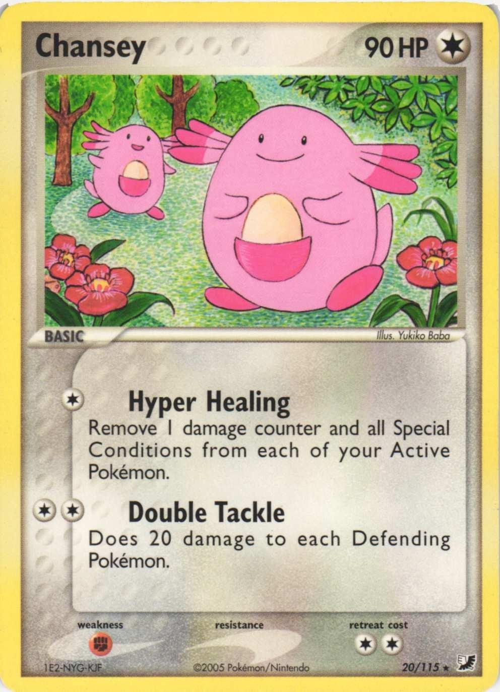 Chansey 20/115 Rare Unseen Forces Pokemon Near Mint