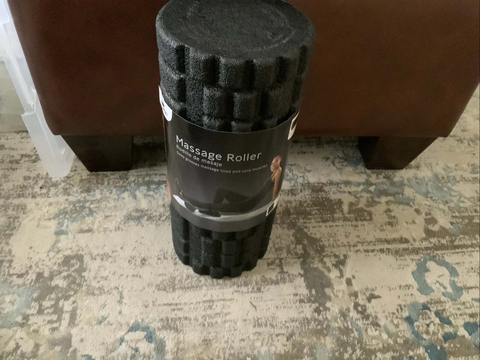 New Crane Black Foam Massage Roller Exercise -5.5" x 13"