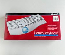 Vintage Microsoft Natural Keyboard Elite PS/2/USB White 2001 BRAND NEW SEALED