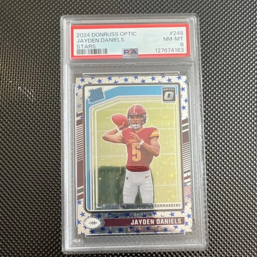 2024 Panini Donruss Optic Stars Prizm Rated Rookie Jayden Daniels #248 PSA 8