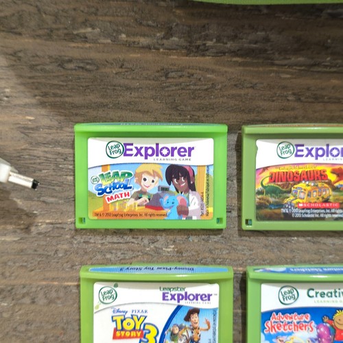 Leapfrog Leapster Explorer Handheld Learning System w Case 6 Games Camera Cords - Picture 14 of 22