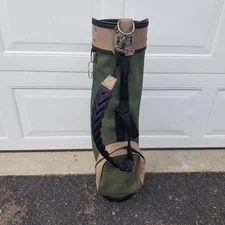 VINTAGE Voit Golf Club Shoulder Cart Bag 3 Way Divider Green