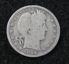 1894 - BARBER QUARTER  - G - Silver - Full Rims