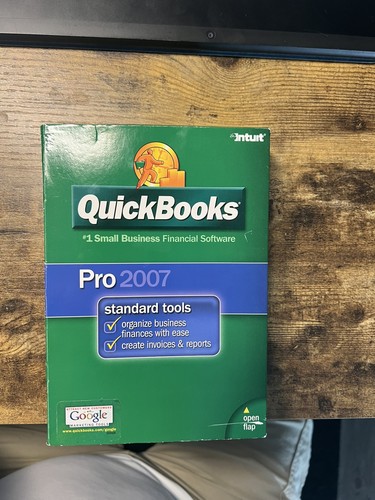 Intuit QuickBooks Pro 2007 Windows Software CD Manuals Box Complete Set
