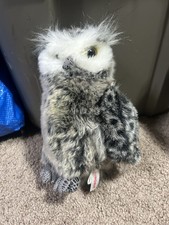 Peluche Aurora World Gran Búho Cornudo Realista Peluche Pájaro Juguete 9"