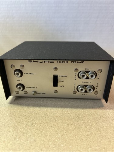 Shure Brothers INC Stereo Vorverstärker Modell M64 Plattenspieler Phono EQ Audiophile Vintage