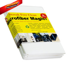 Microfiber Magic Streak Free Cleaning Cloth 3 Pack Clean Any 3-Pack, White