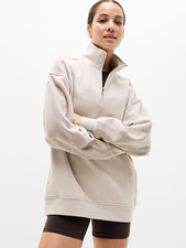 Athleta - Forever Fleece 1/4 Zip Sweatshirt - Sale US 50 AUTH