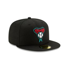 New Era Arizona Diamondbacks Men Black AC Alt 2020 59FIFTY Fitted Hat Size 7 1/4