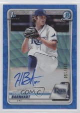 2020 Bowman Draft Chrome Picks Blue Wave Refractor Hunter Barnhart Auto 02d2