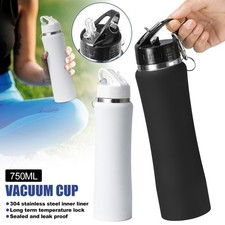 750ml Straw Thermal Bottle Double-layer Stainless Steel Sports Water Bottle UK