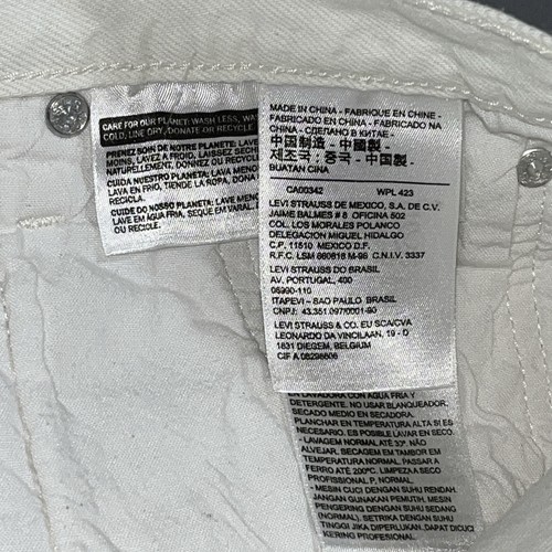 Ladies Shorts Levi Strauss Signature 501 Original Fit High Rise White Size 6 - Picture 10 of 11