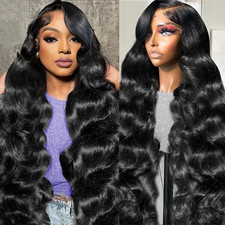 30 Inch 13X6 Body Wave Lace Front Wigs Human Hair Pre Plucked 200 Density HD La