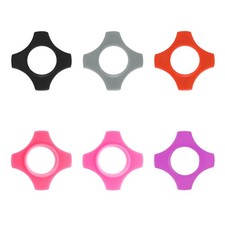 6 Quadrangular Rubber Rings for Massage 1.46", 6 Pieces 6 Colors