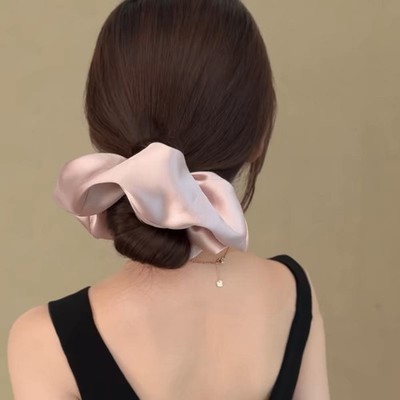 Large Satin Scrunchies Oversized Jumbo Scrunchy Sleeping Giant Elastic Hair Tie